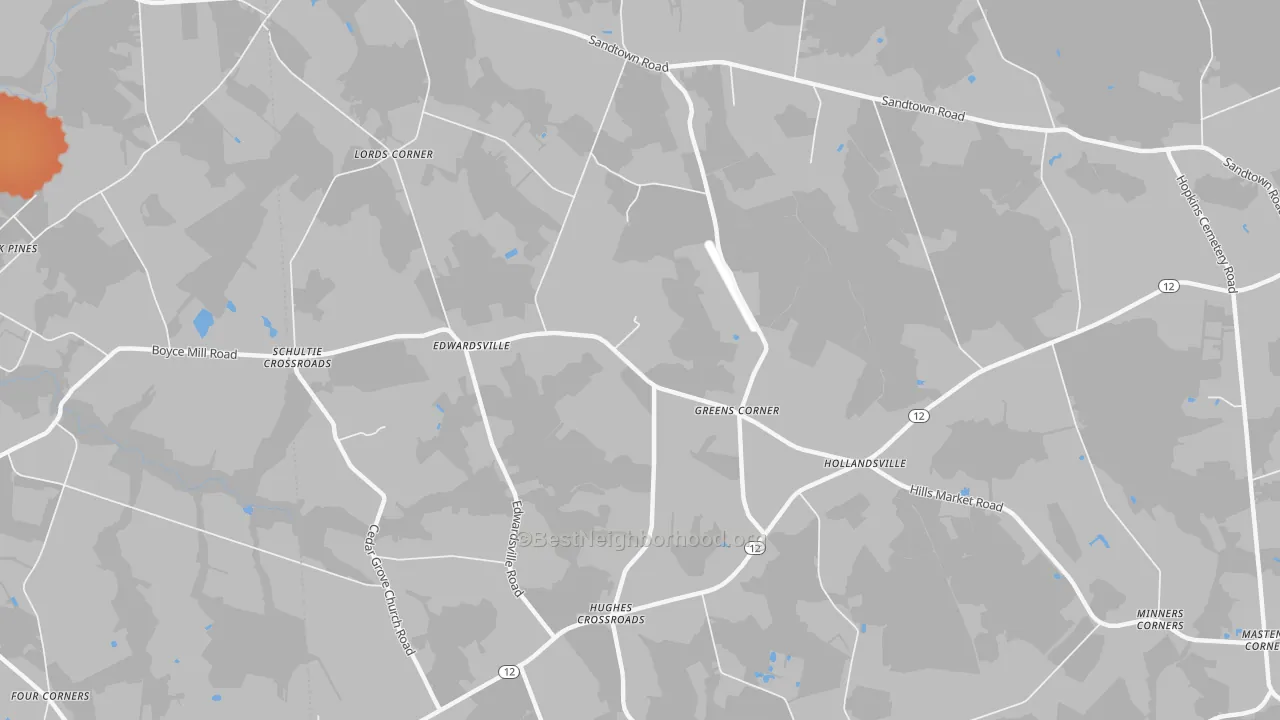 Bike Grade map of Edwardsville, DE