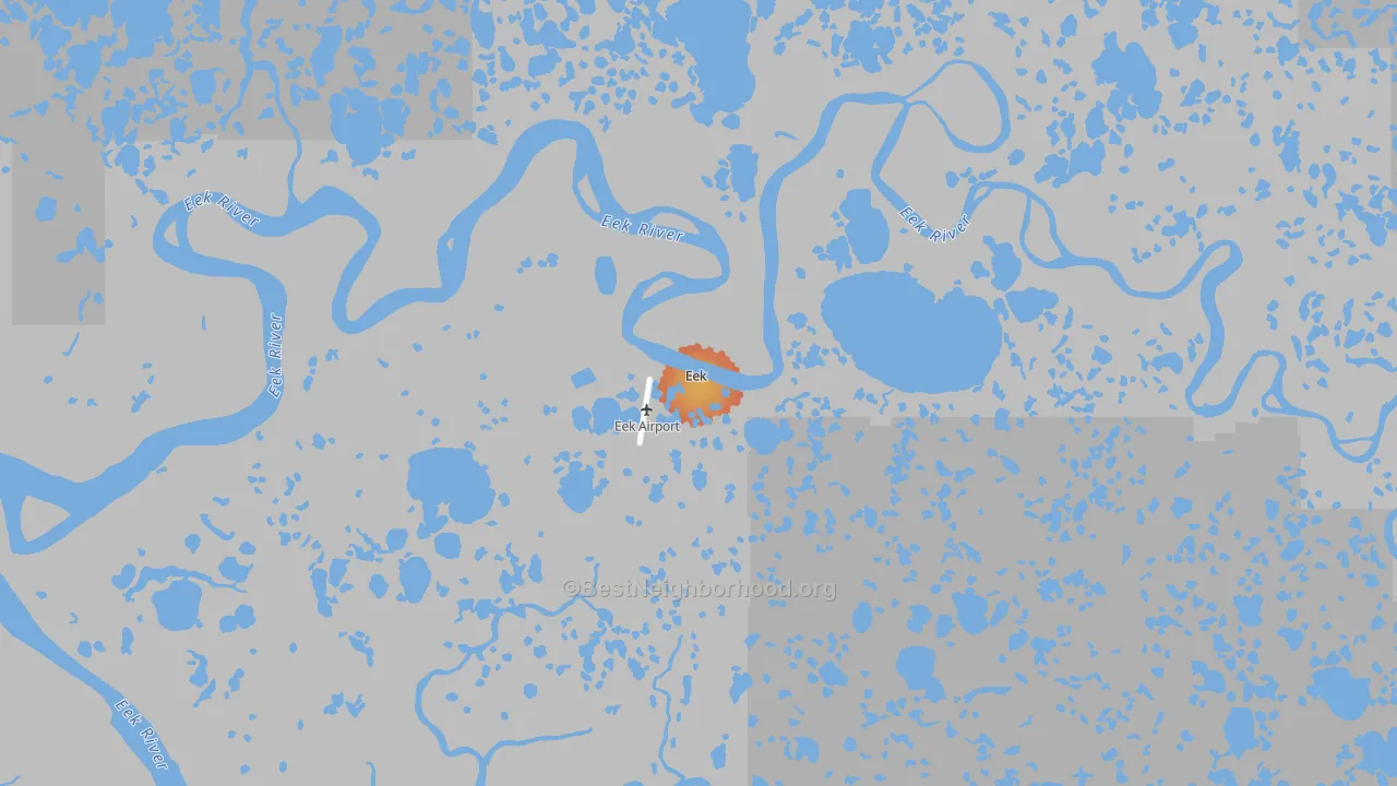 Bike Grade map of Eek, AK