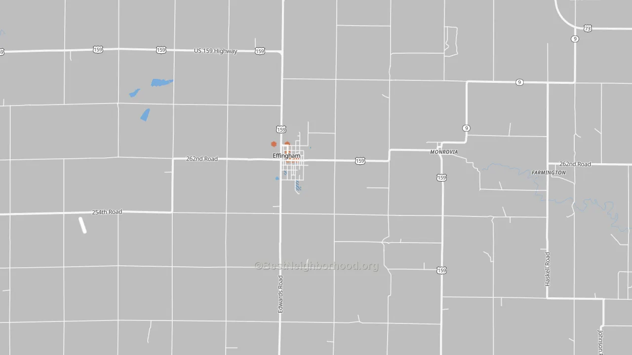 Bike Grade map of Effingham, KS