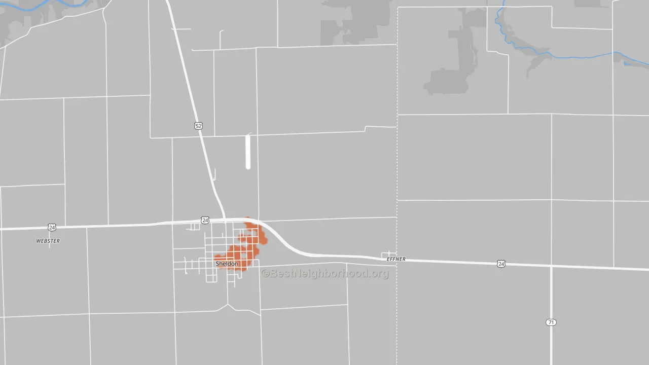 Bike Grade map of Effner, IL