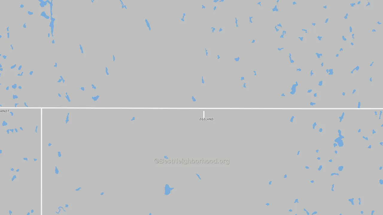 Bike Grade map of Egeland, ND