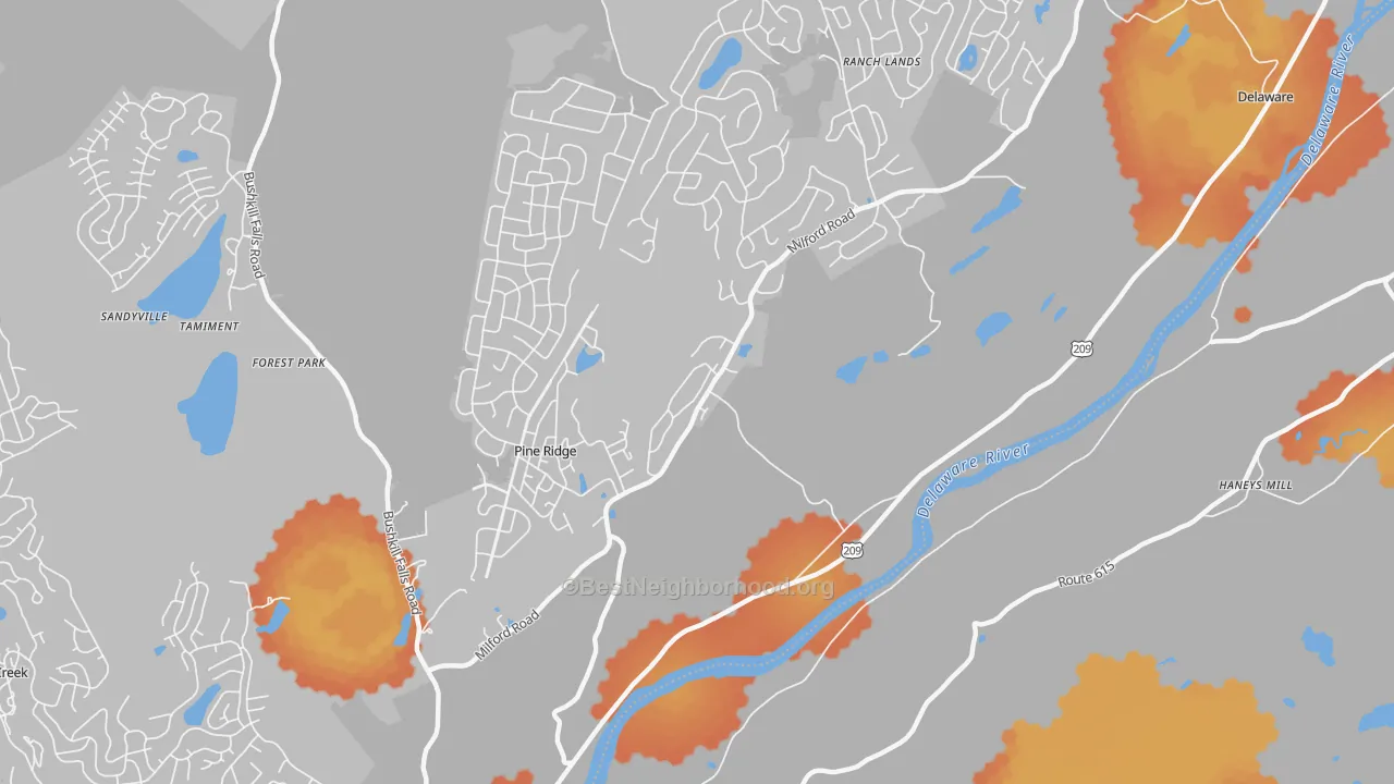Bike Grade map of Egypt Mills, PA
