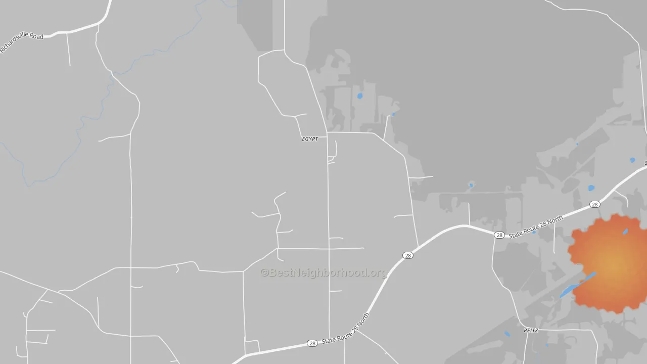 Bike Grade map of Egypt, PA