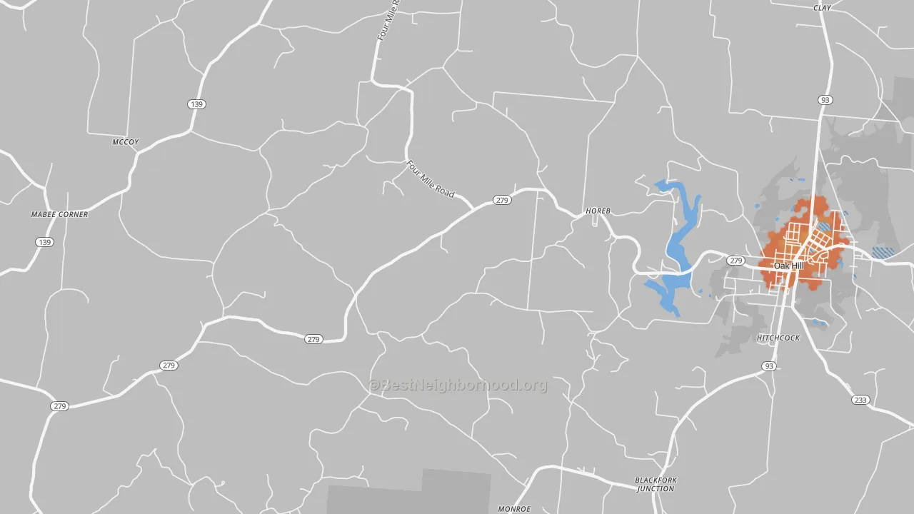 Bike Grade map of Eifort, OH