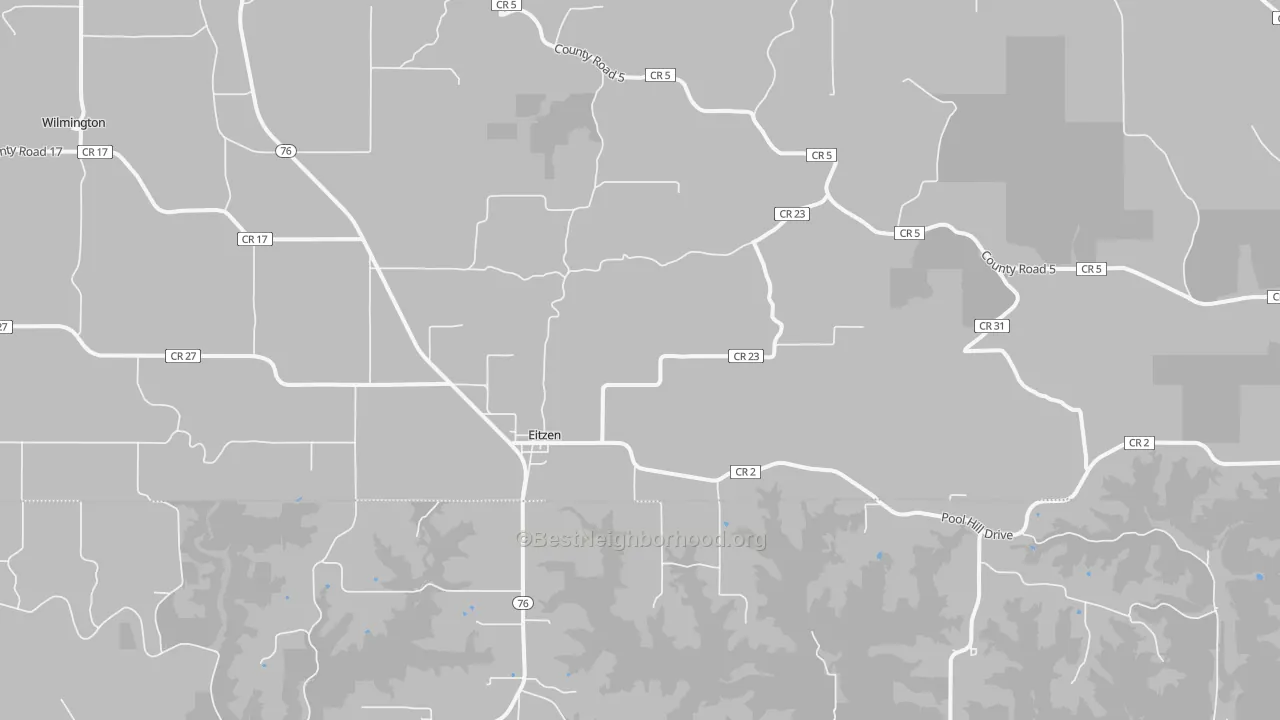 Bike Grade map of Eitzen, MN