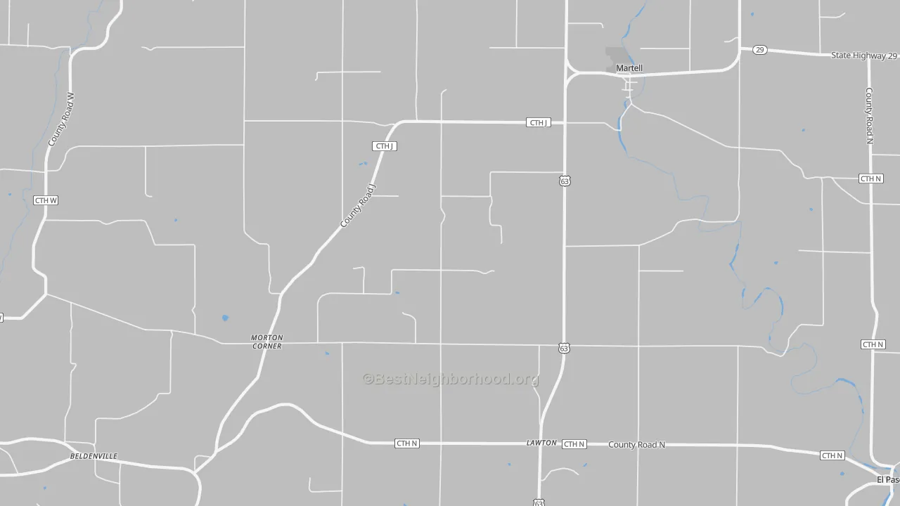 Bike Grade map of El Paso, WI