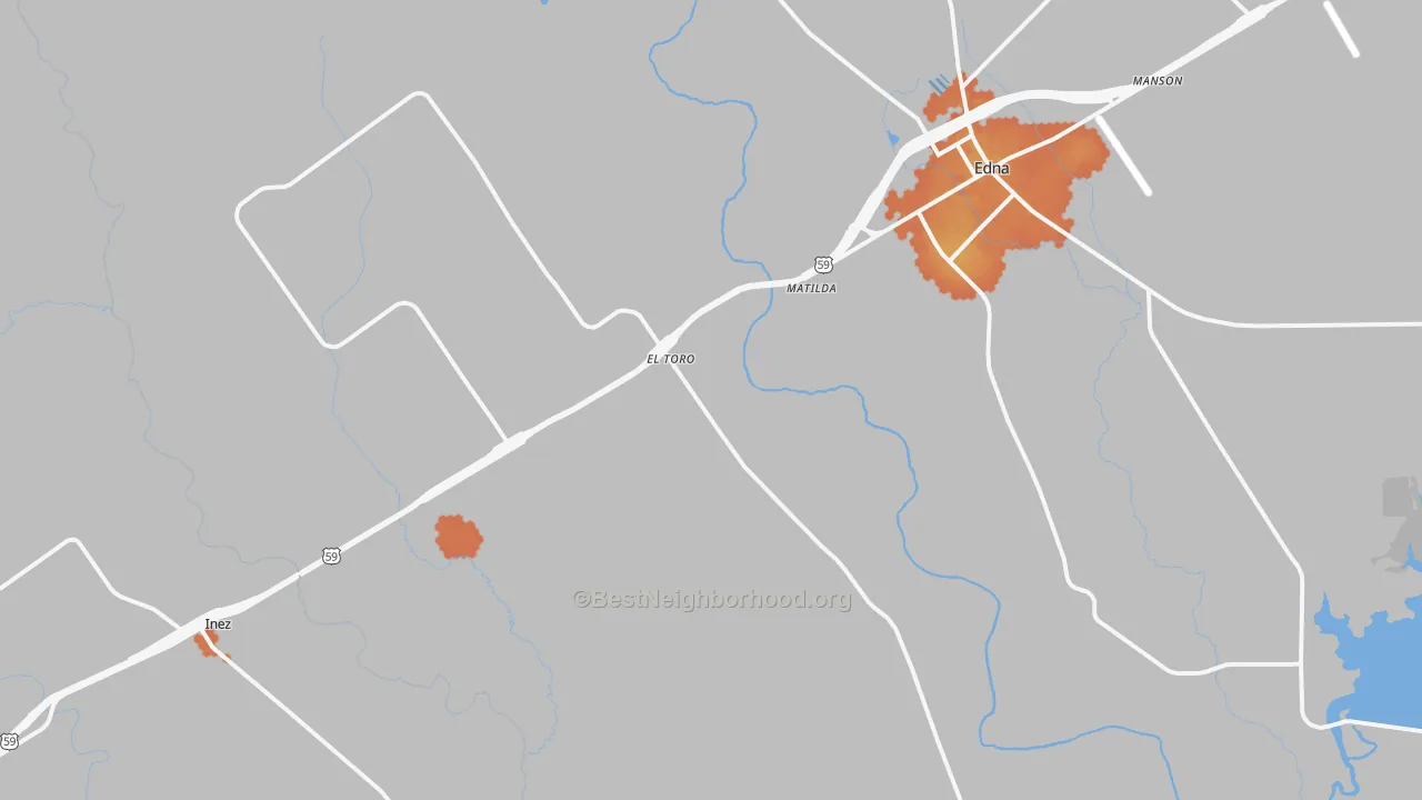 Bike Grade map of El Toro, TX