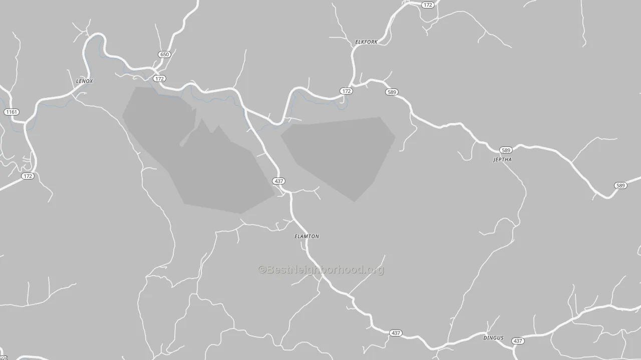 Bike Grade map of Elamton, KY