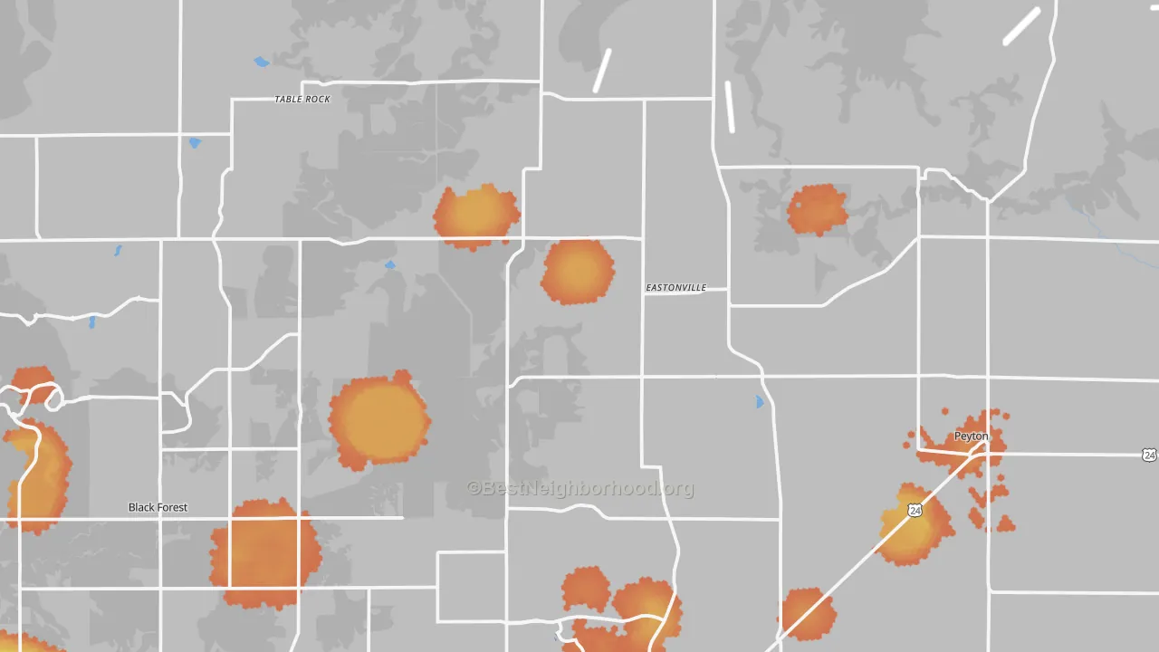 Bike Grade map of Elbert, CO