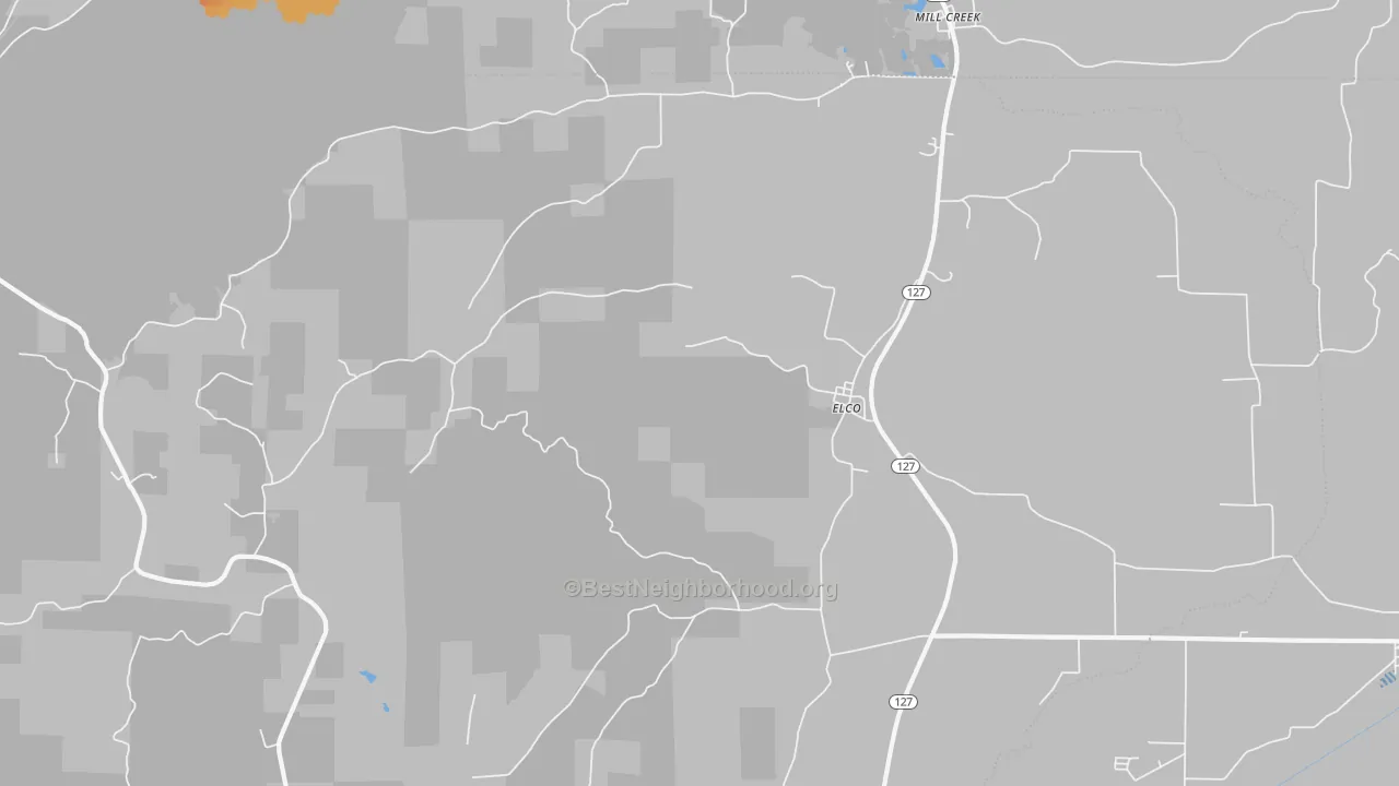 Bike Grade map of Elco, IL