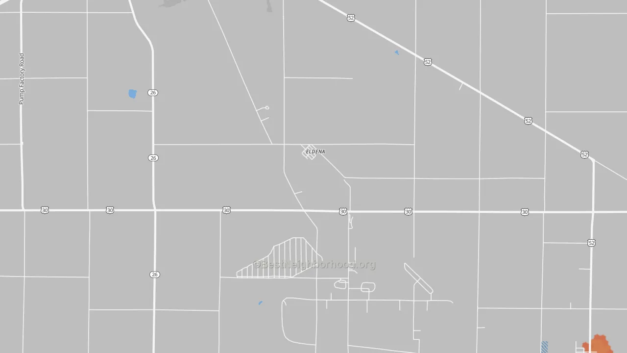 Bike Grade map of Eldena, IL