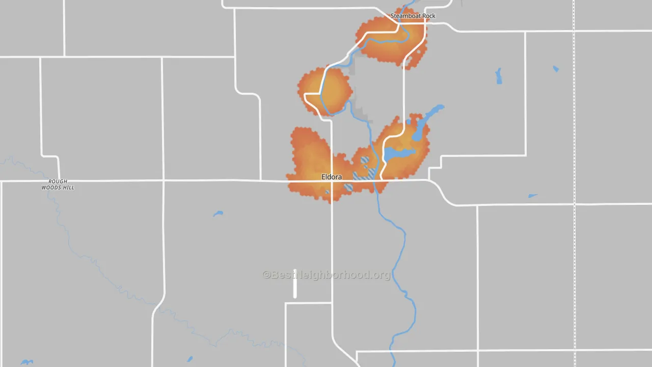 Bike Grade map of Eldora, IA