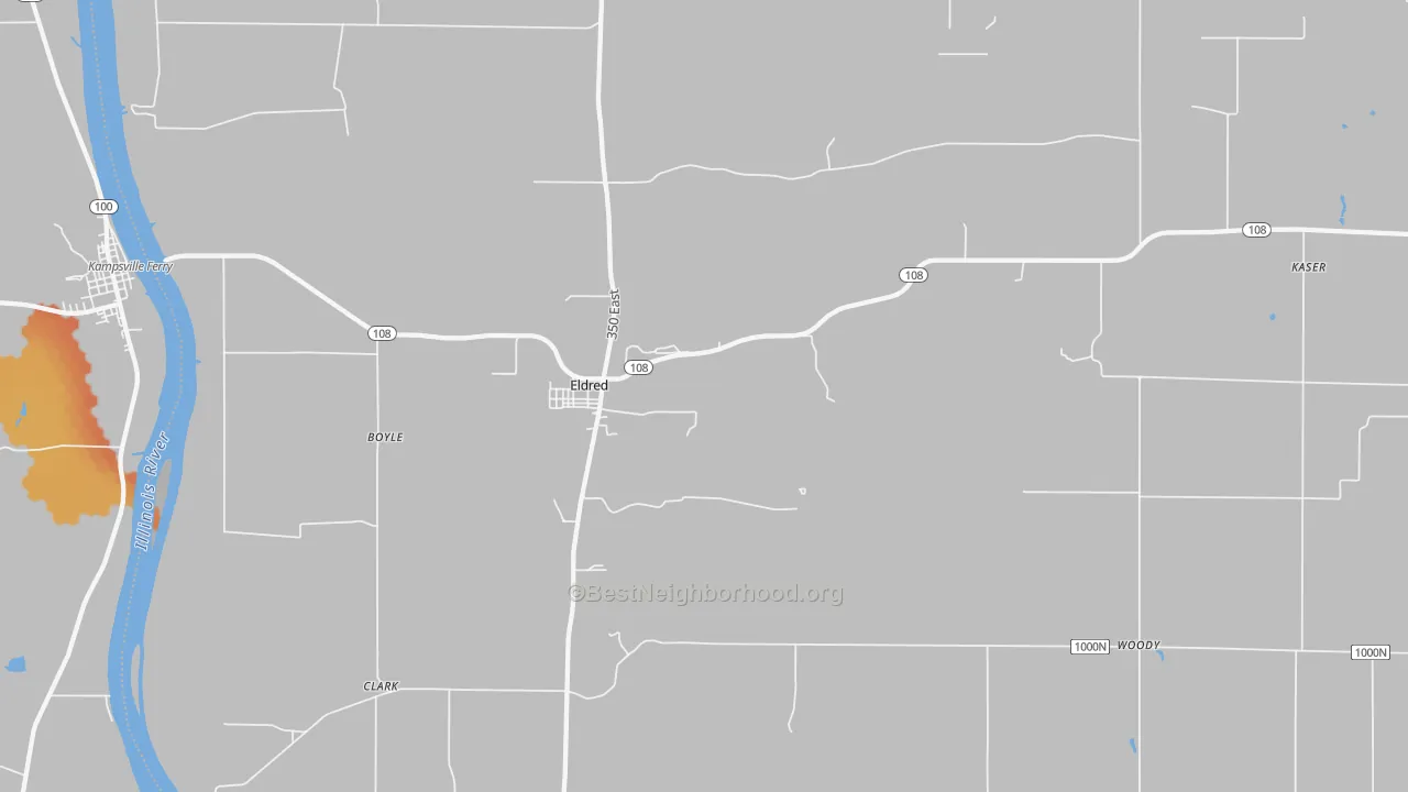 Bike Grade map of Eldred, IL