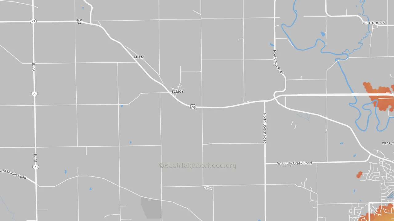 Bike Grade map of Eleroy, IL