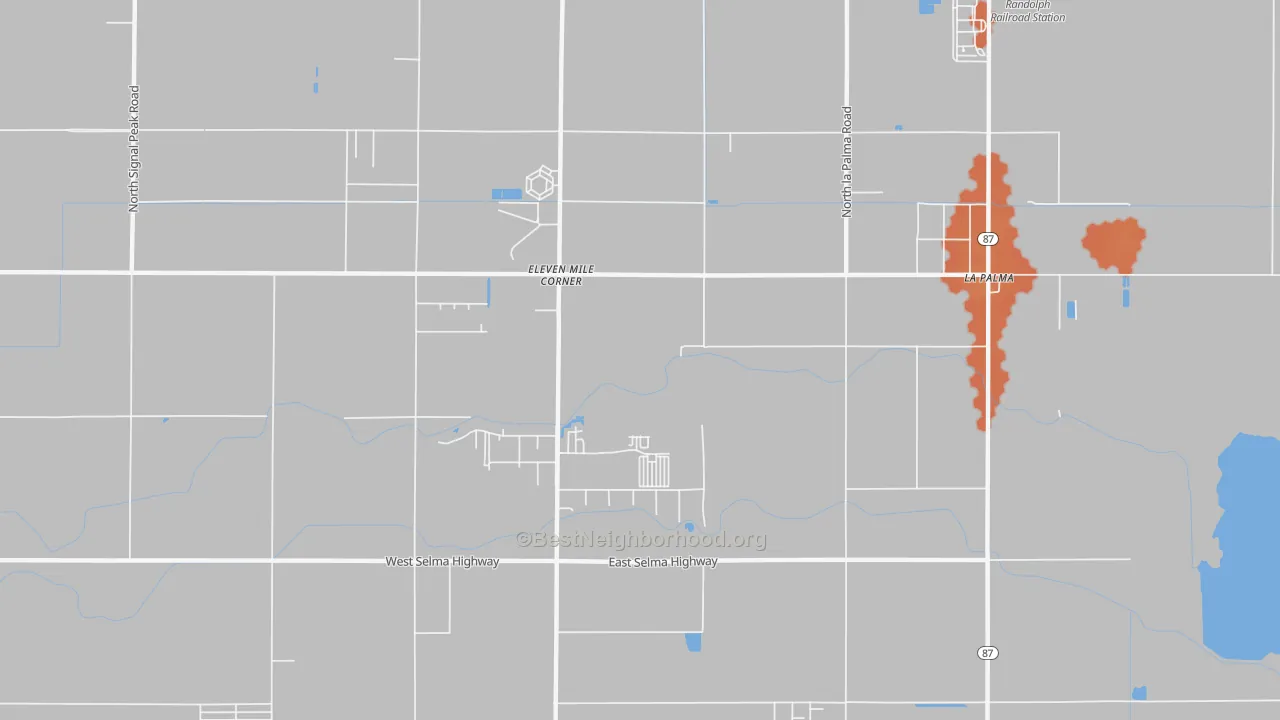 Bike Grade map of Eleven Mile Corner, AZ