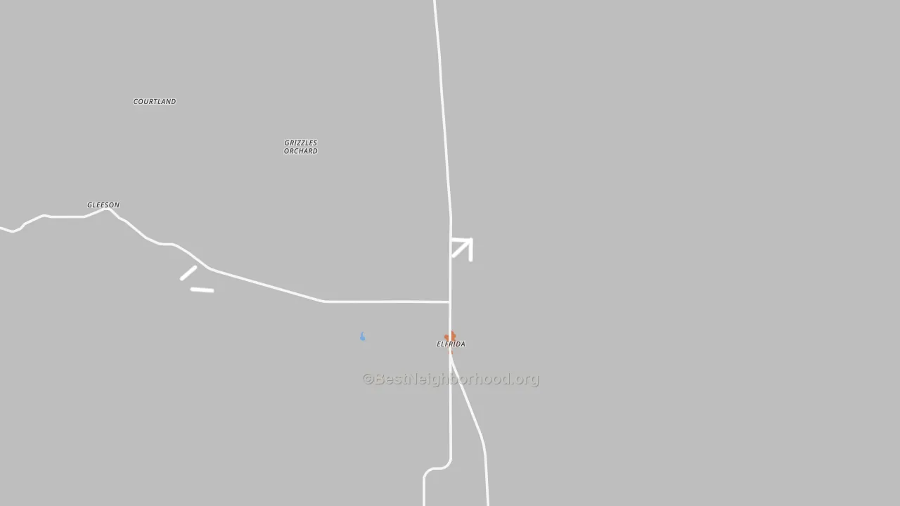 Bike Grade map of Elfrida, AZ