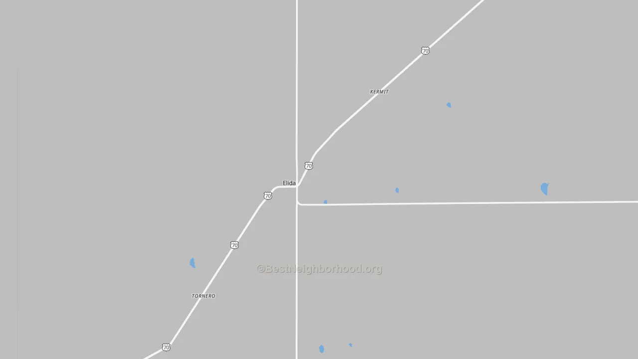 Bike Grade map of Elida, NM