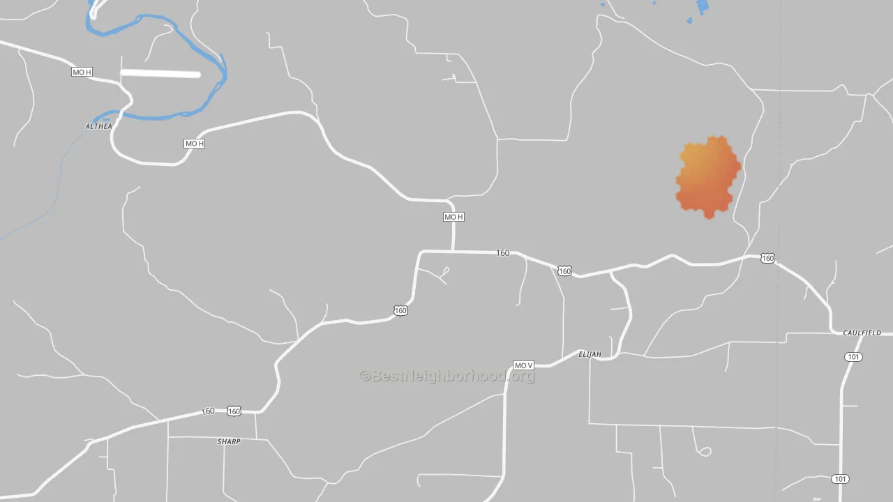 Bike Grade map of Elijah, MO
