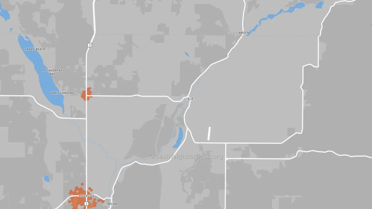 Bike Grade map of Elk, WA