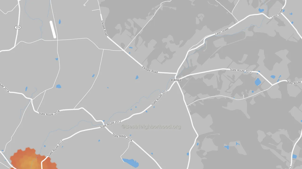 Bike Grade map of Elkdale, PA