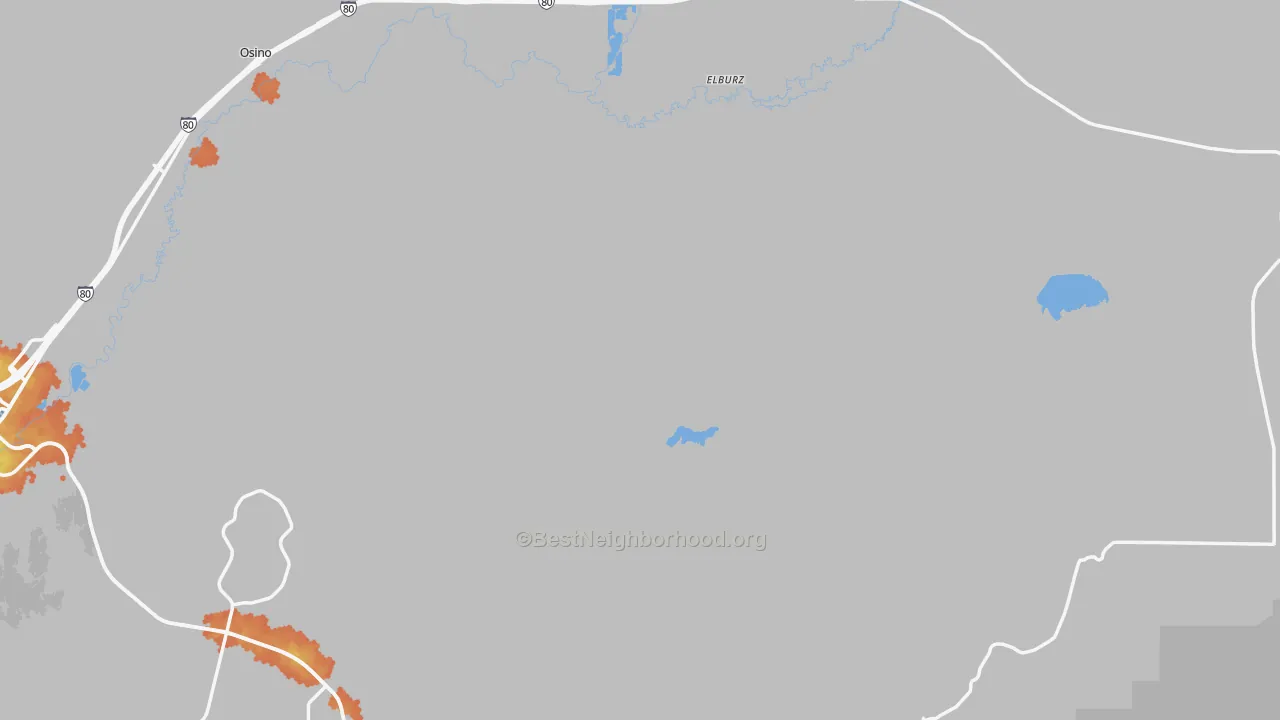 Bike Grade map of Elko County, NV