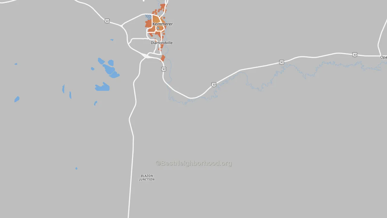 Bike Grade map of Elkol, WY