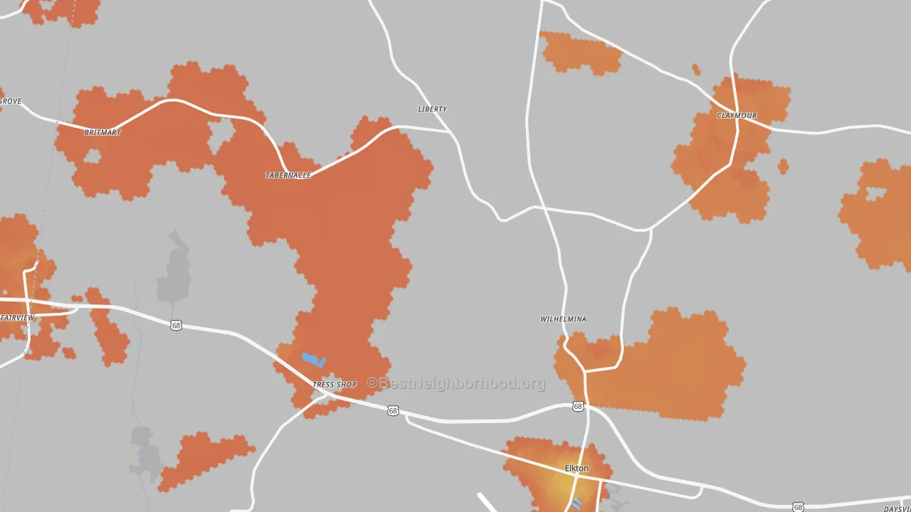 Bike Grade map of Elkton, KY