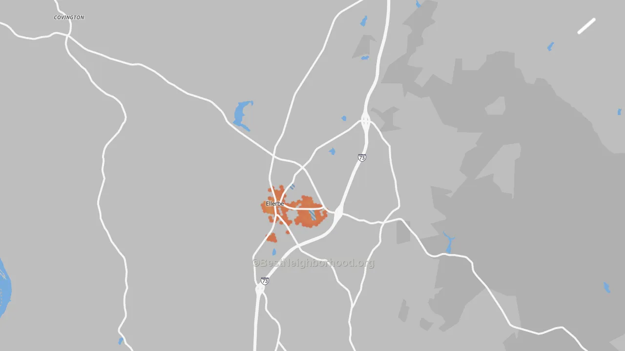 Bike Grade map of Ellerbe, NC