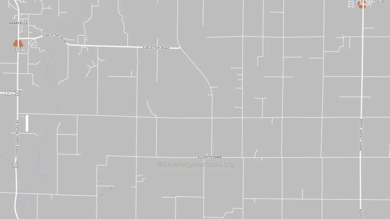 Bike Grade map of Elliottstown, IL