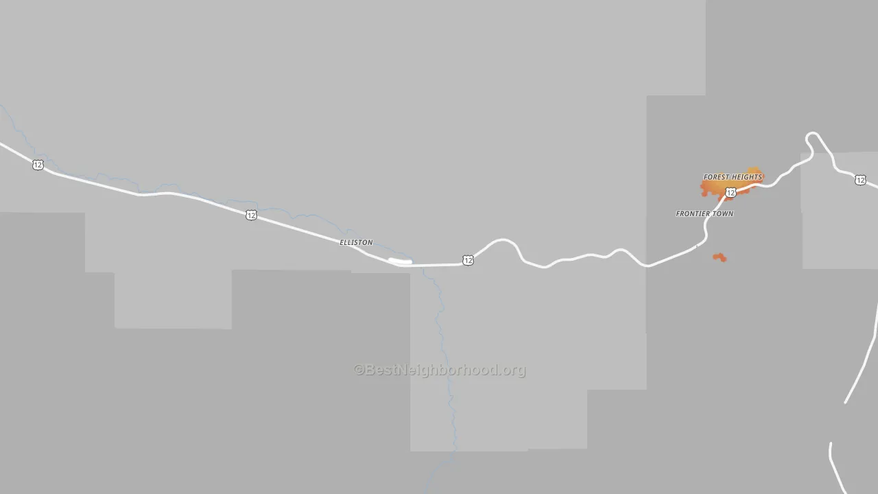 Bike Grade map of Elliston, MT
