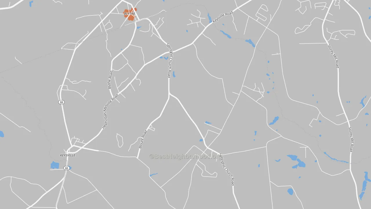 Bike Grade map of Ellwood, GA