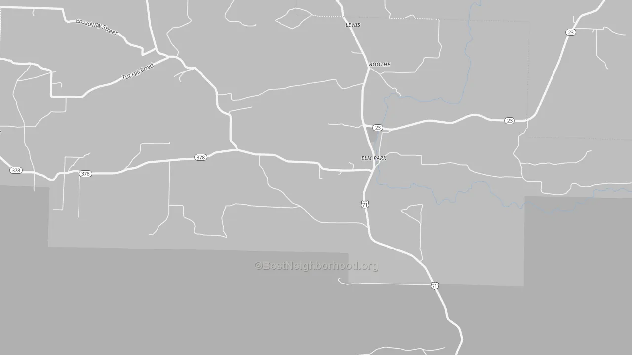 Bike Grade map of Elm Park, AR
