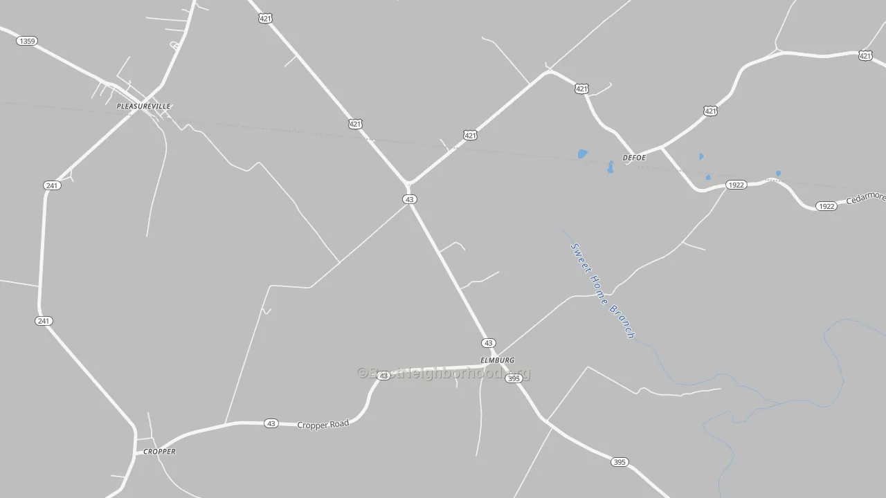 Bike Grade map of Elmburg, KY
