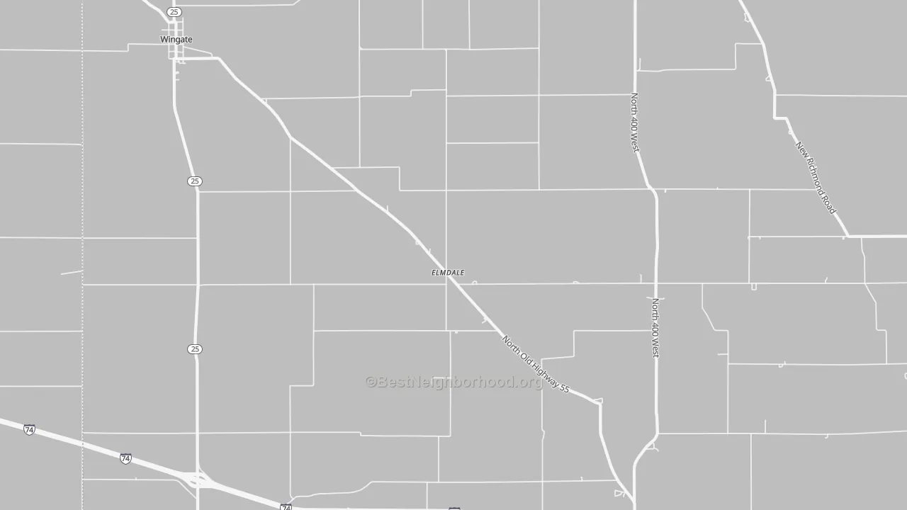 Bike Grade map of Elmdale, IN