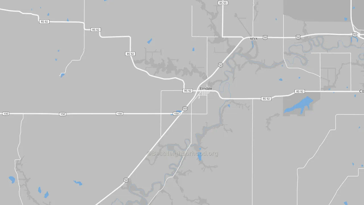 Bike Grade map of Elmdale, KS