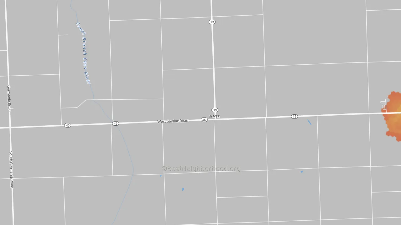 Bike Grade map of Elmer, MI