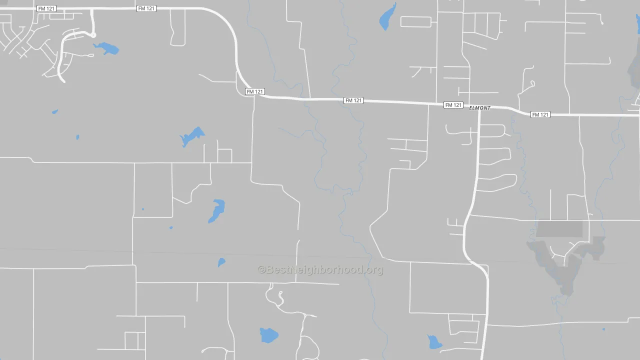 Bike Grade map of Elmont, TX