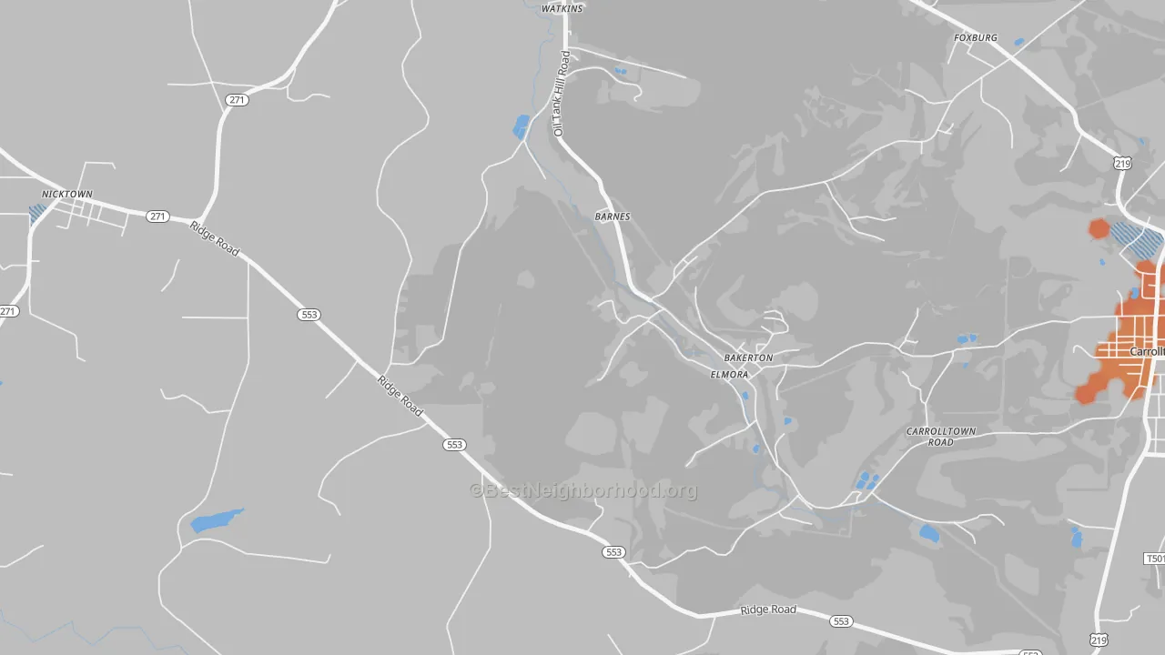 Bike Grade map of Elmora, PA