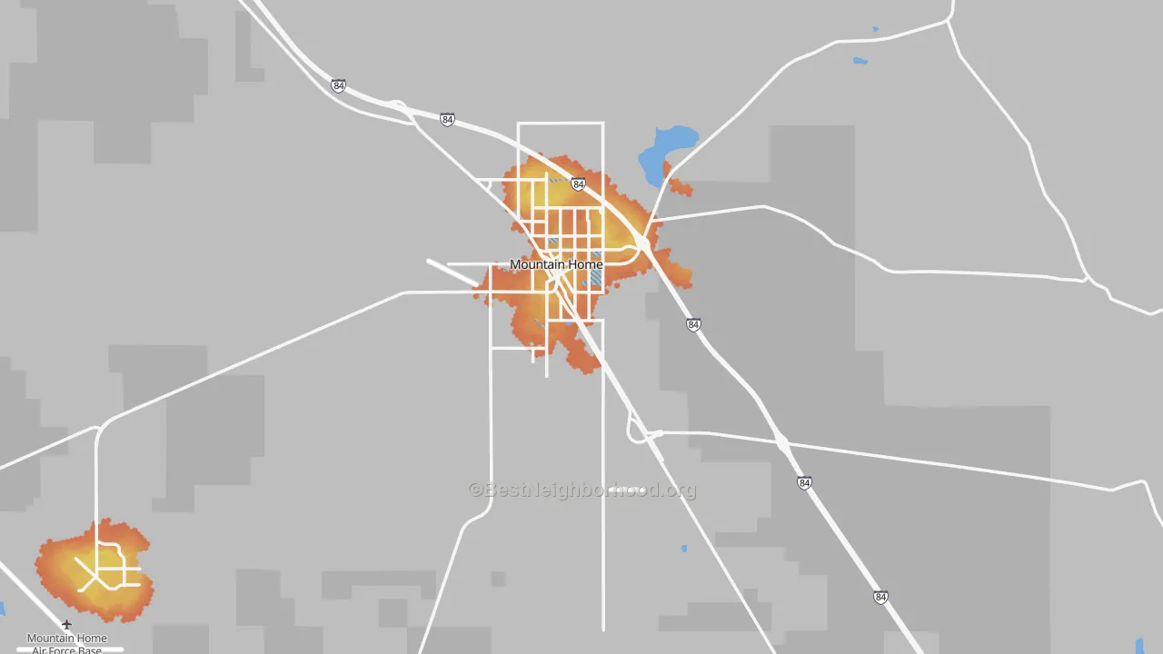 Bike Grade map of Elmore County, ID