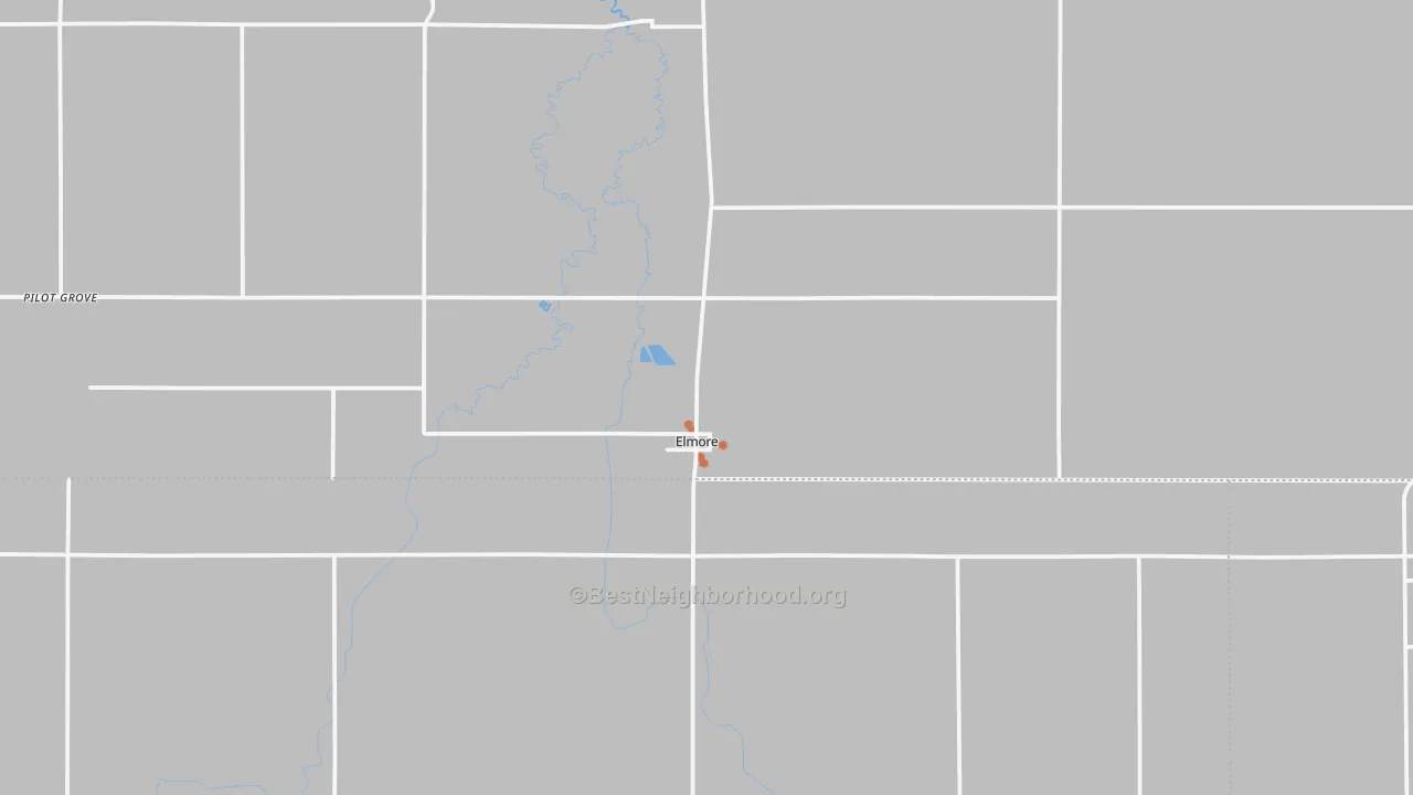 Bike Grade map of Elmore, MN