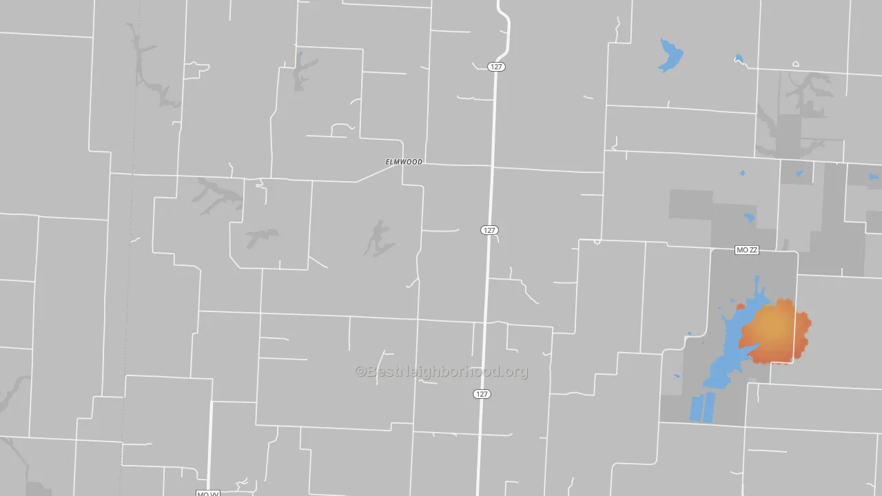 Bike Grade map of Elmwood, MO