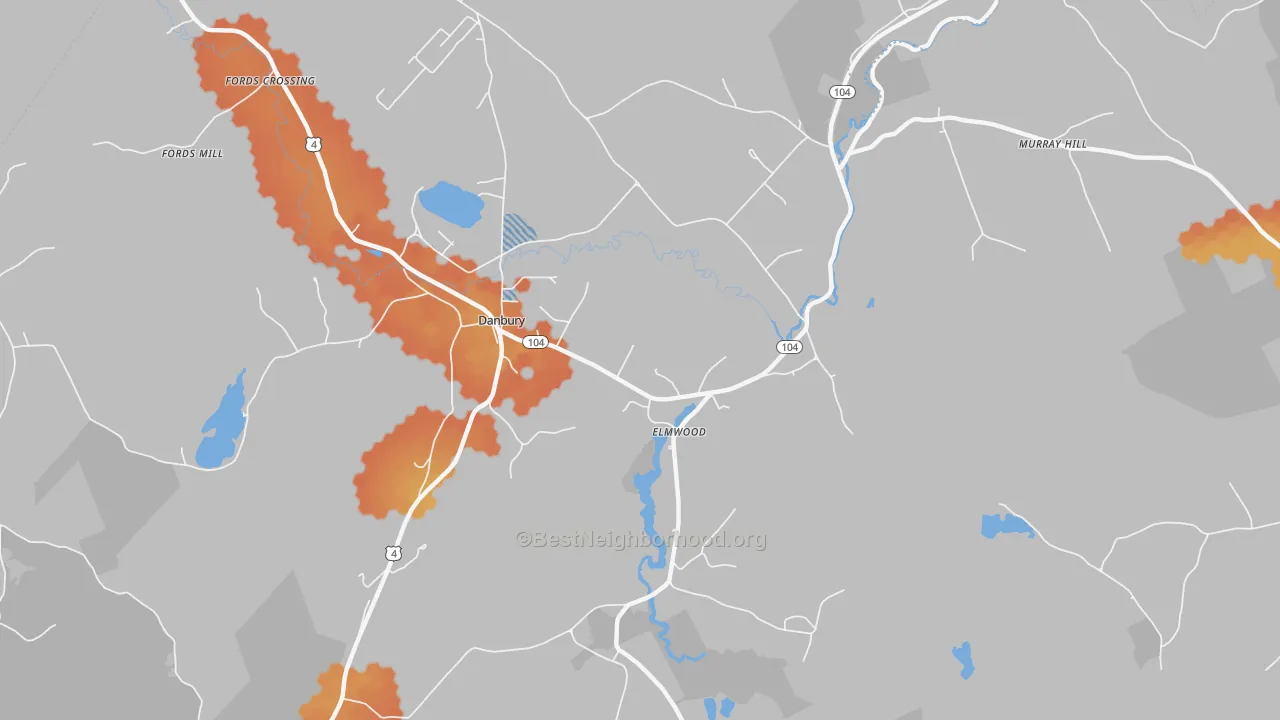 Bike Grade map of Elmwood, NH