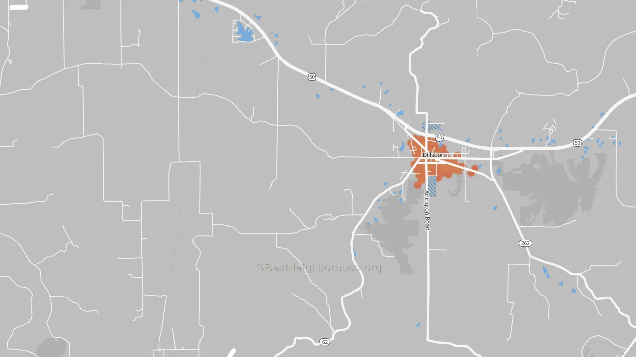 Bike Grade map of Elrod, IN