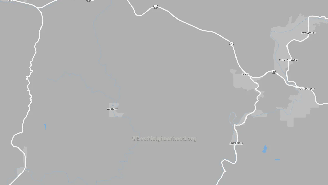 Bike Grade map of Elsie, OR