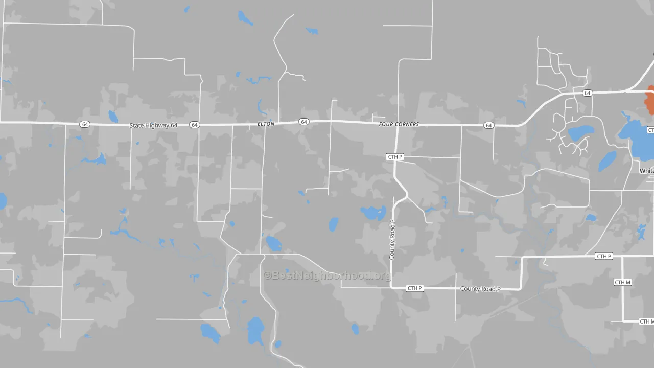Bike Grade map of Elton, WI