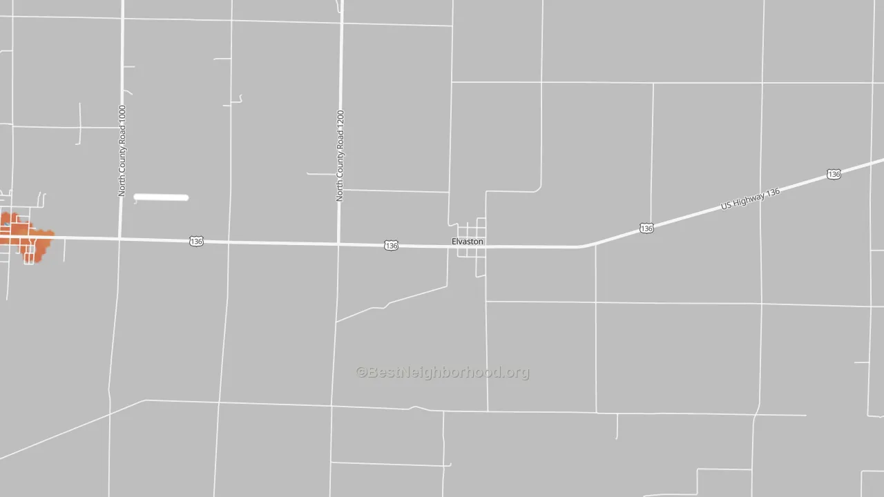 Bike Grade map of Elvaston, IL