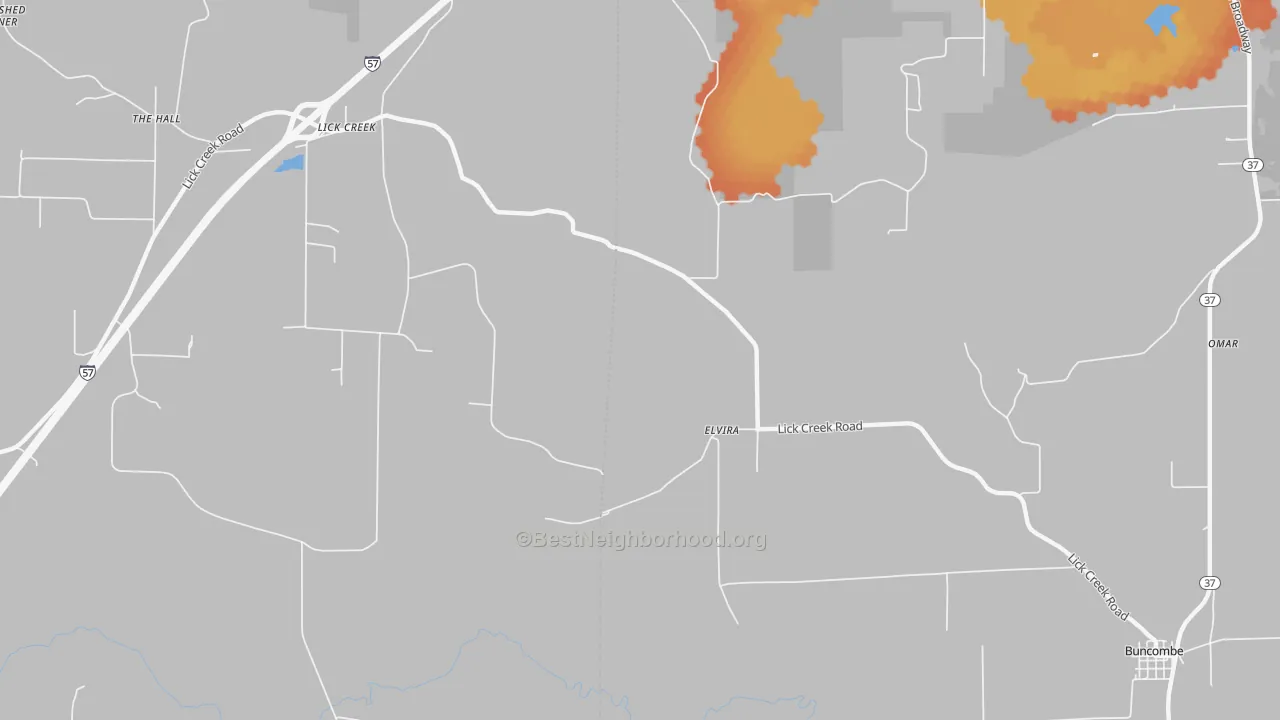Bike Grade map of Elvira, IL