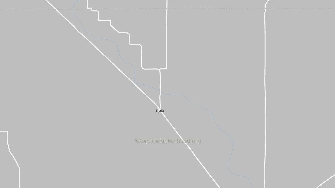 Bike Grade map of Elyria, NE