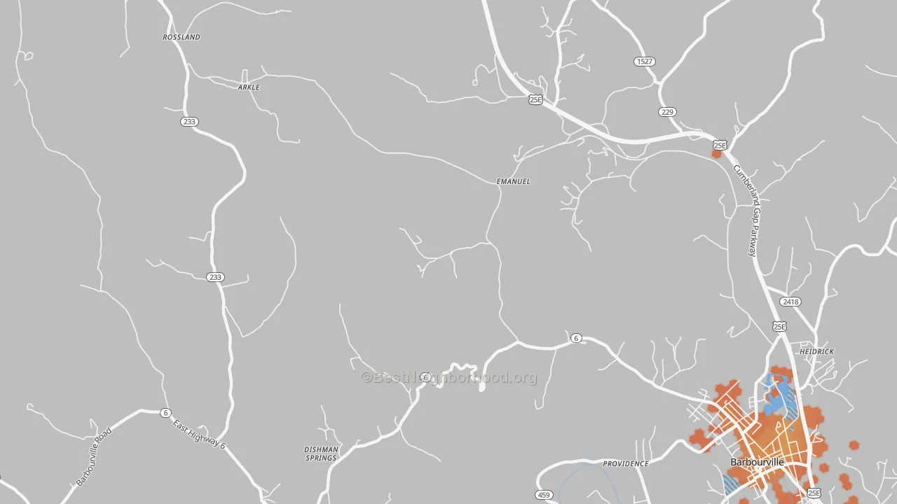Bike Grade map of Emanuel, KY