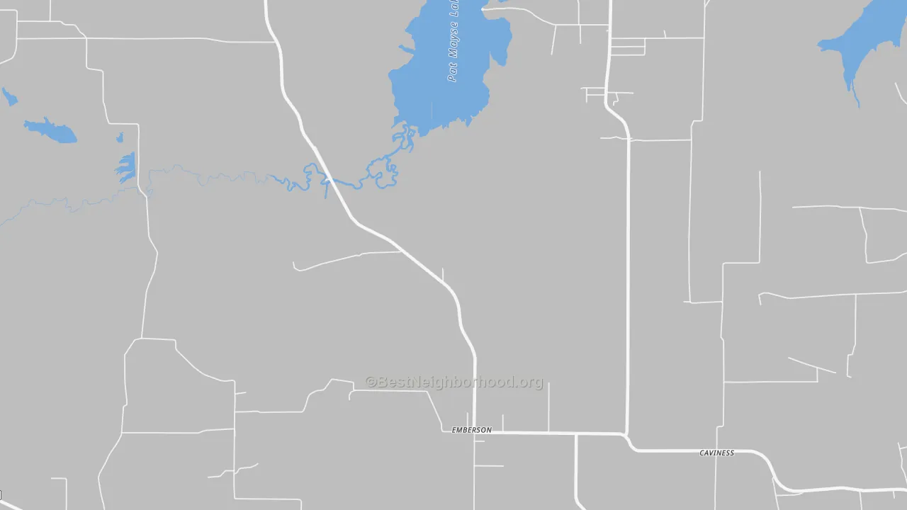 Bike Grade map of Emberson, TX